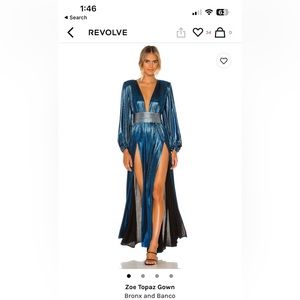 Bronx and Banco blue metallic dress